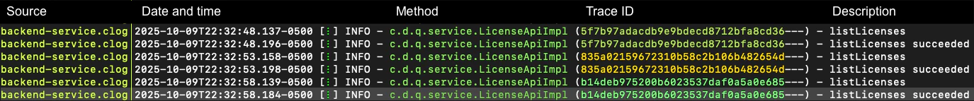 trace id filtering