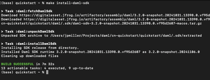 Daml SDK unpacking