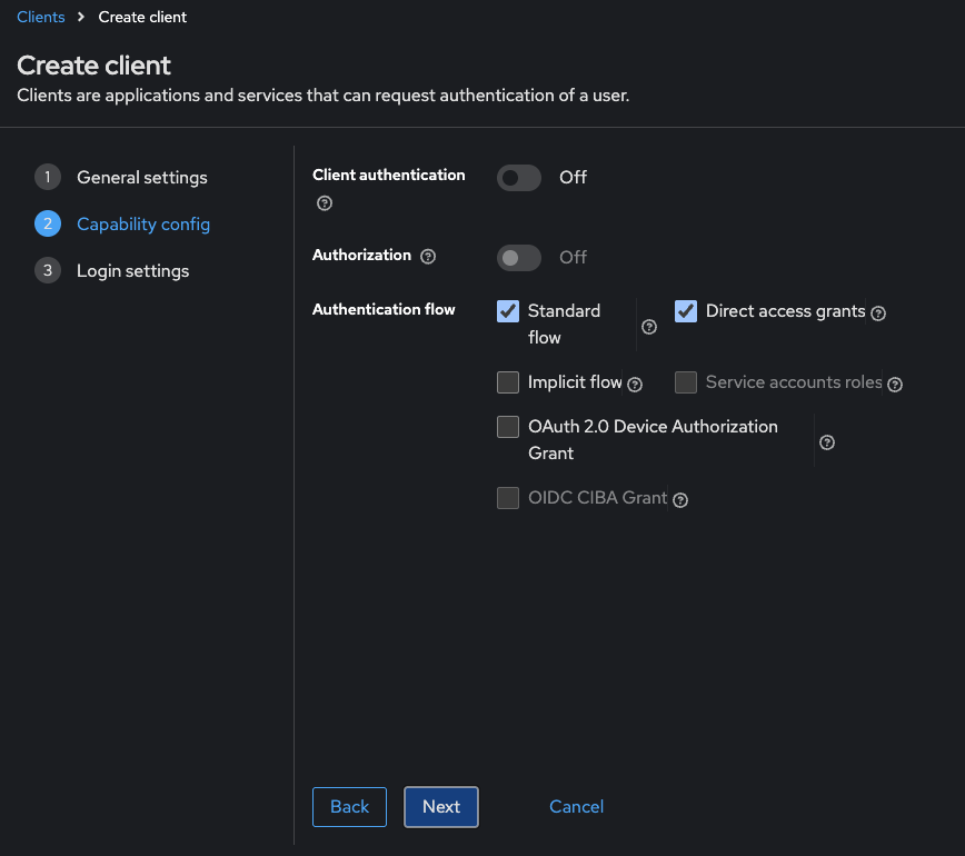 additional settings