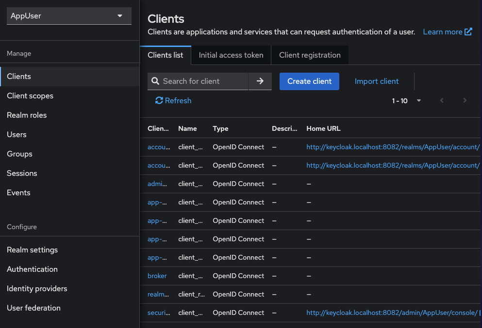 modify client settings