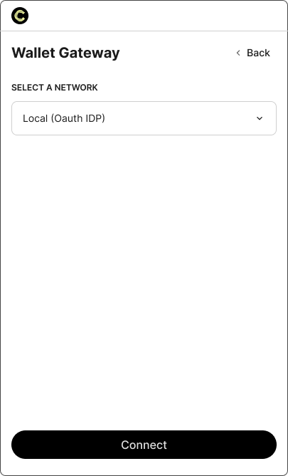 wallet gateway network selection