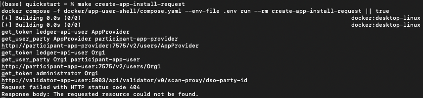 App Install Request error