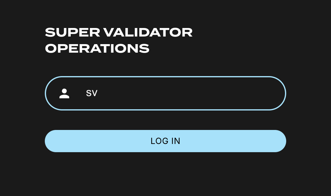 SV UI login