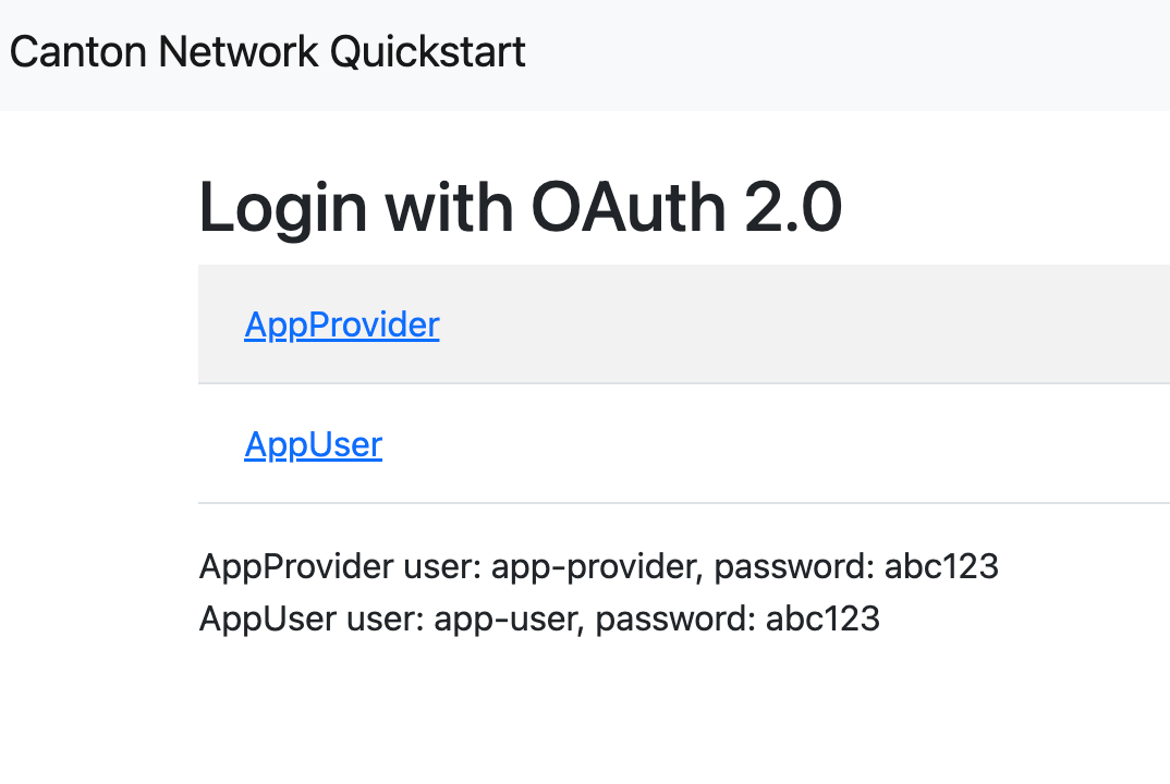 CN App Quickstart Login screen with Auth