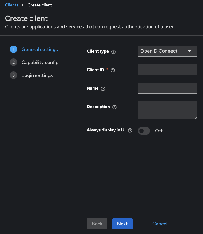 client details
