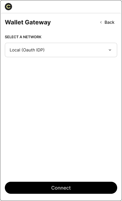 wallet gateway network selection