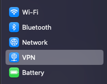 Mac OS VPN settings