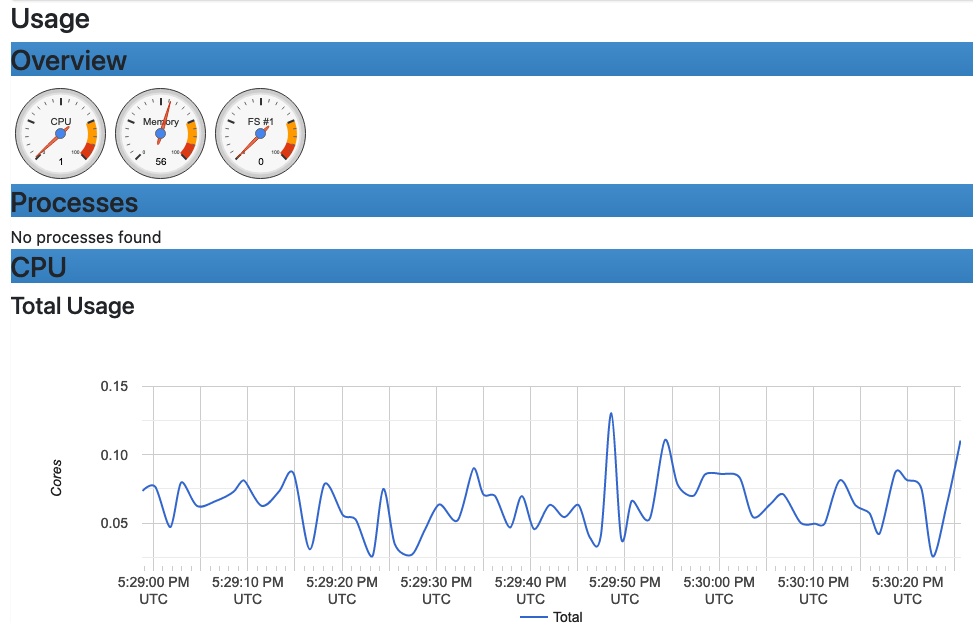 An example cAdvisor UI