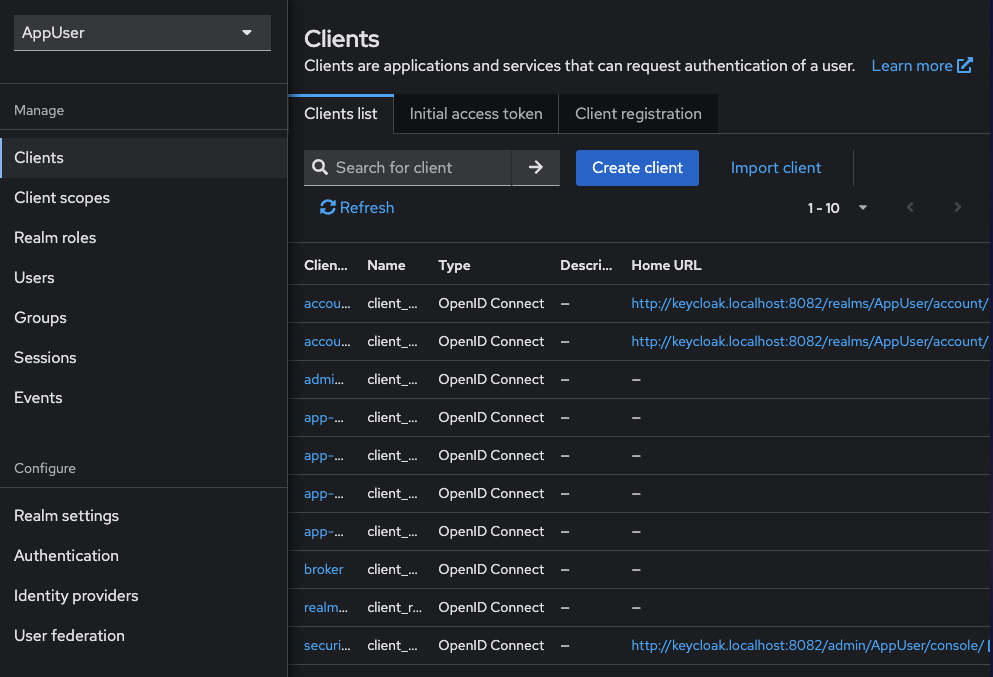 modify client settings