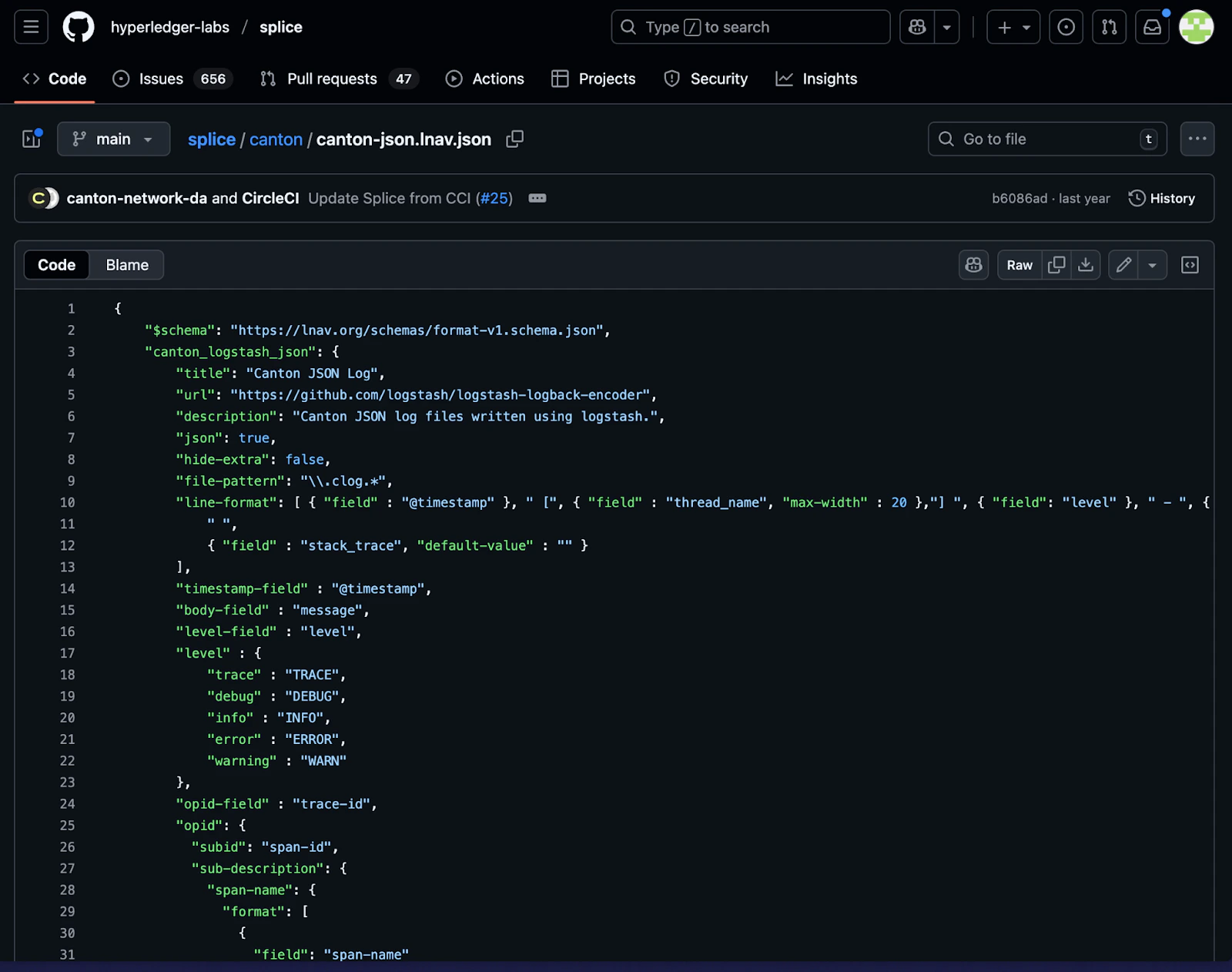 Splice lnav format