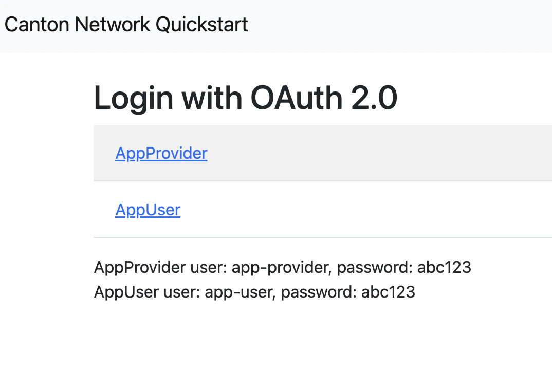 CN App Quickstart Login screen with Auth