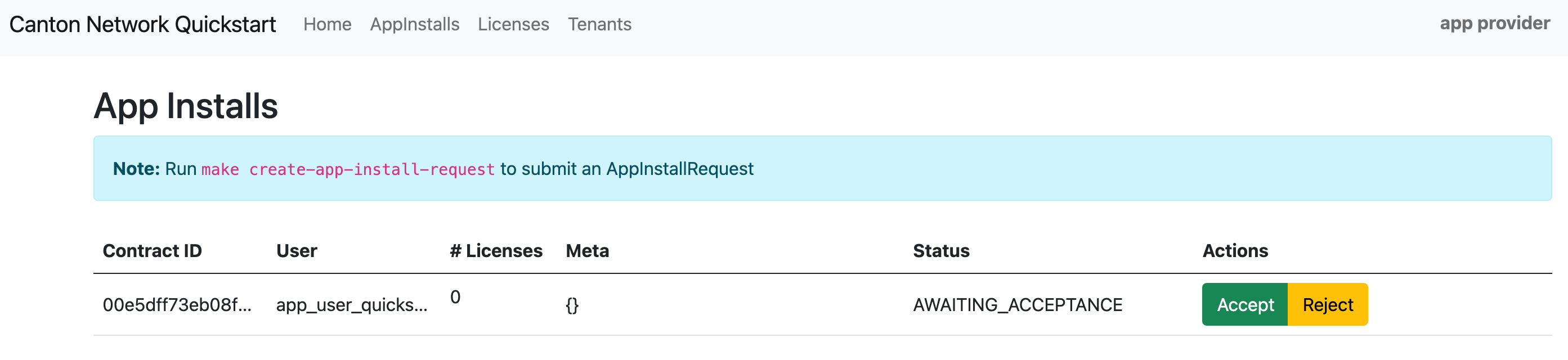accept request