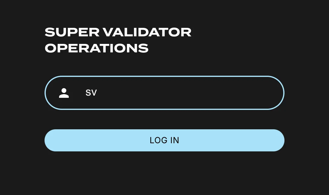 SV UI login