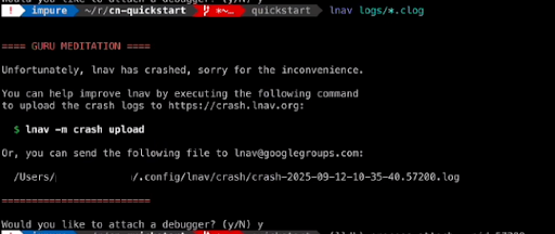 lnav troubleshooting