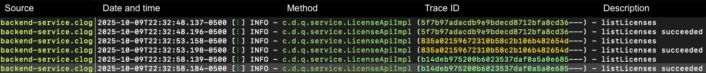 trace id filtering