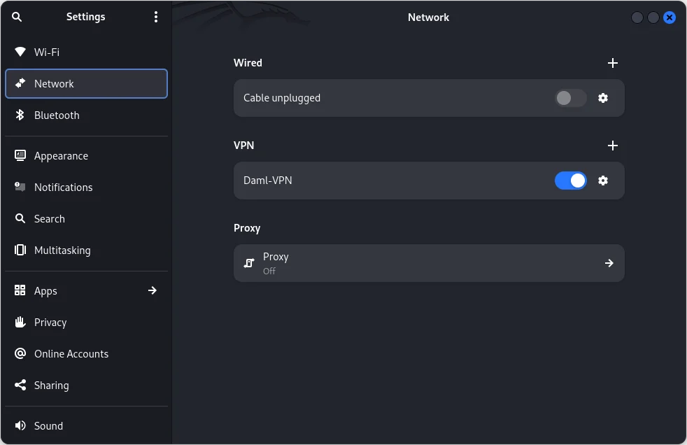 Linux VPN settings