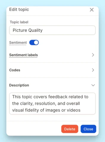 Topic description