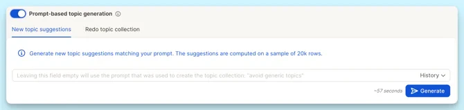 Prompt-based topic generation