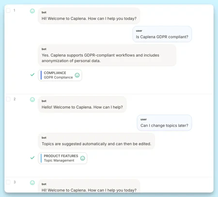 Chat conversation view