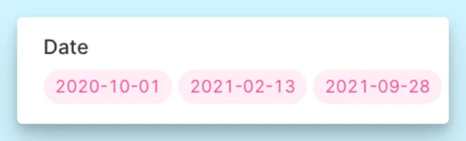 Date column example