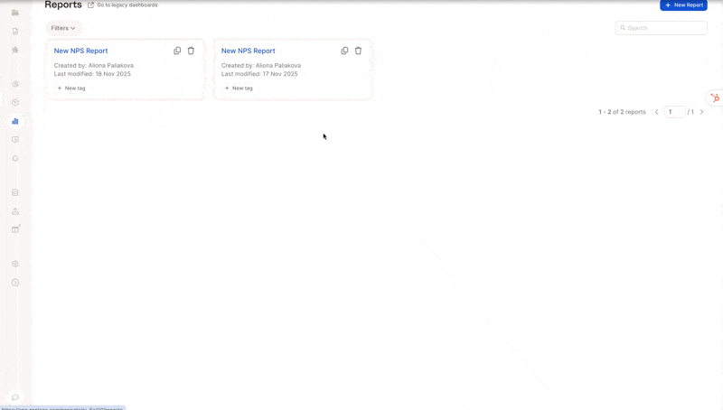 Step 1 - Access the reports section