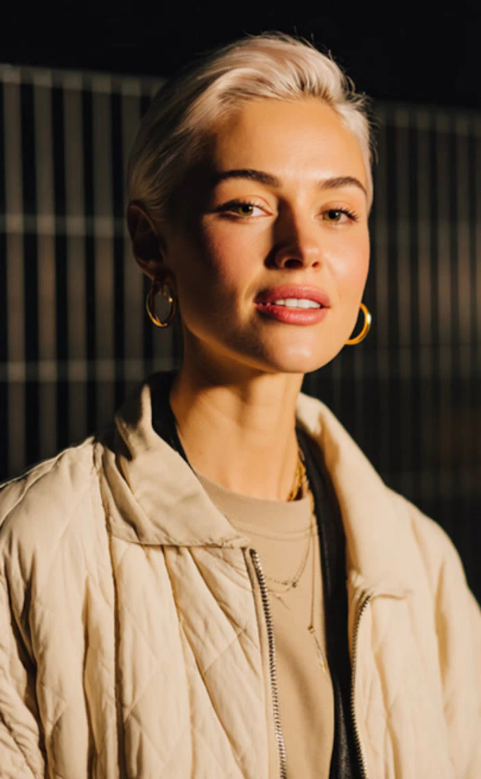 Variante de actor de IA de Captions Mirage mostrando la apariencia del actor generado original