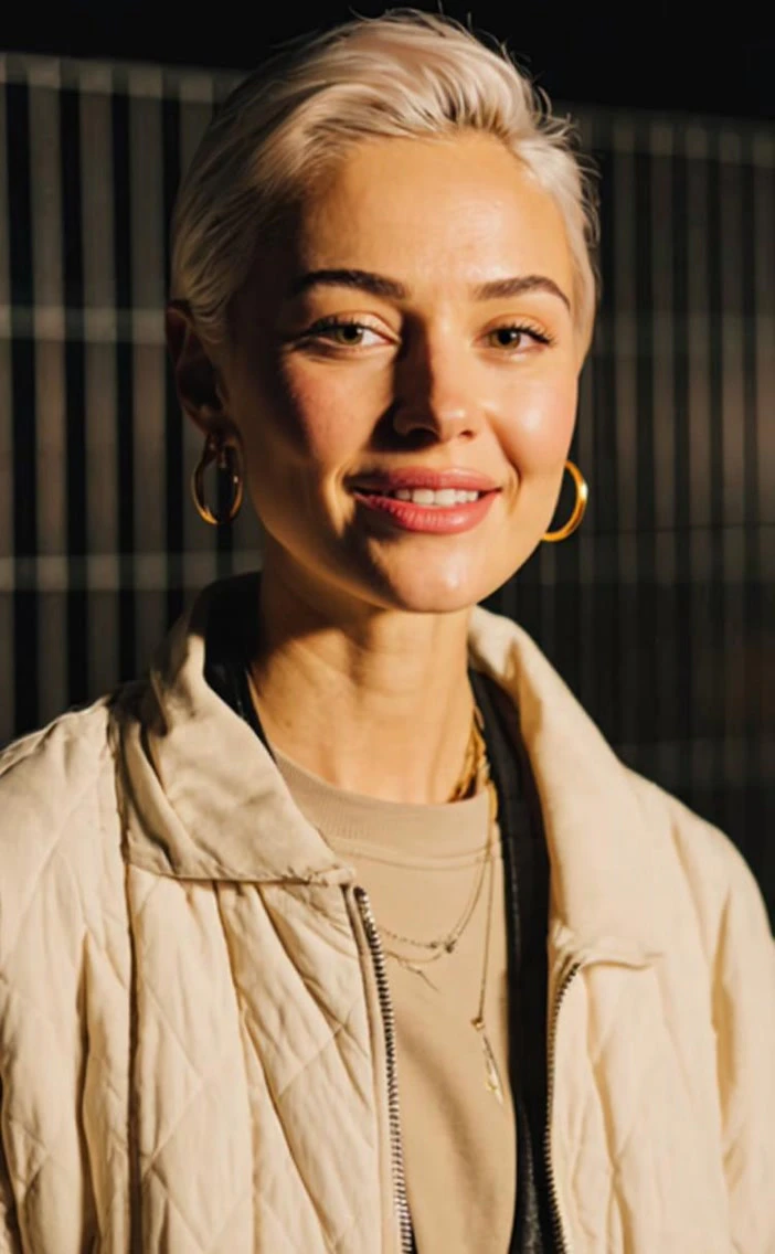 Variante de nuevo look de actor de IA de Captions Mirage mostrando el mismo actor con una leve sonrisa