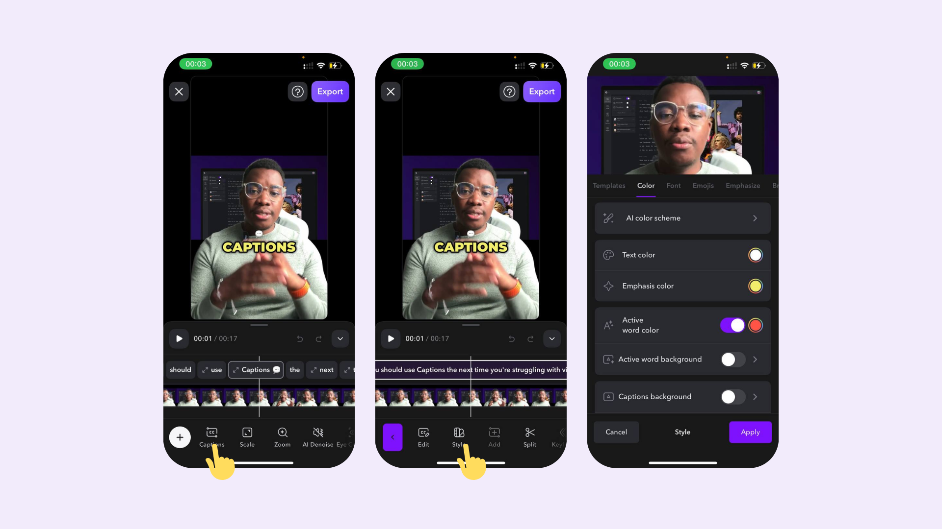 Customize caption styles with fonts, colors, and effects - Captions ...