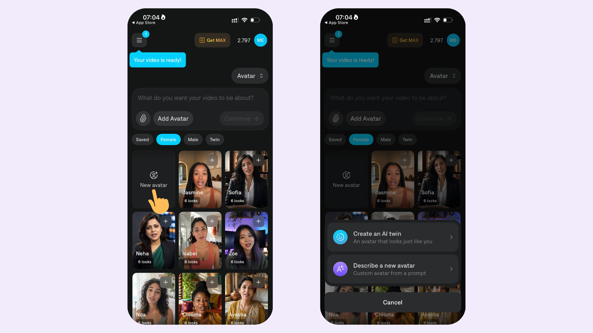 Create actor options for a reference image or a text prompt