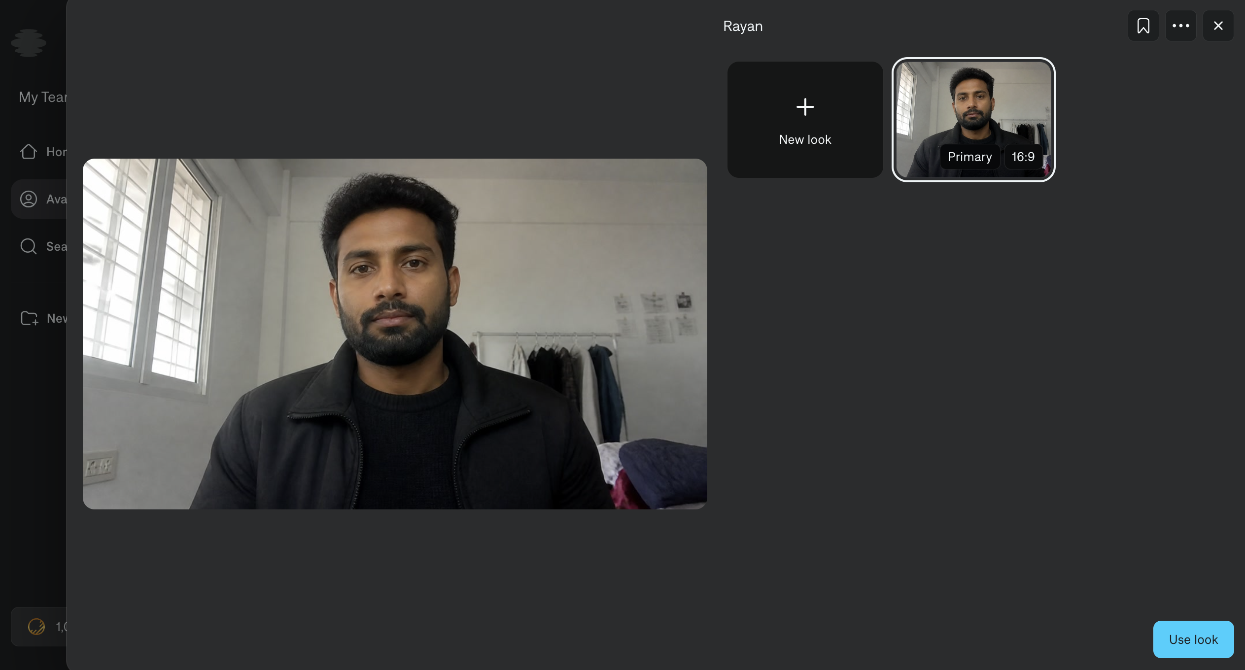 New look prompt and reference uploads for an actor