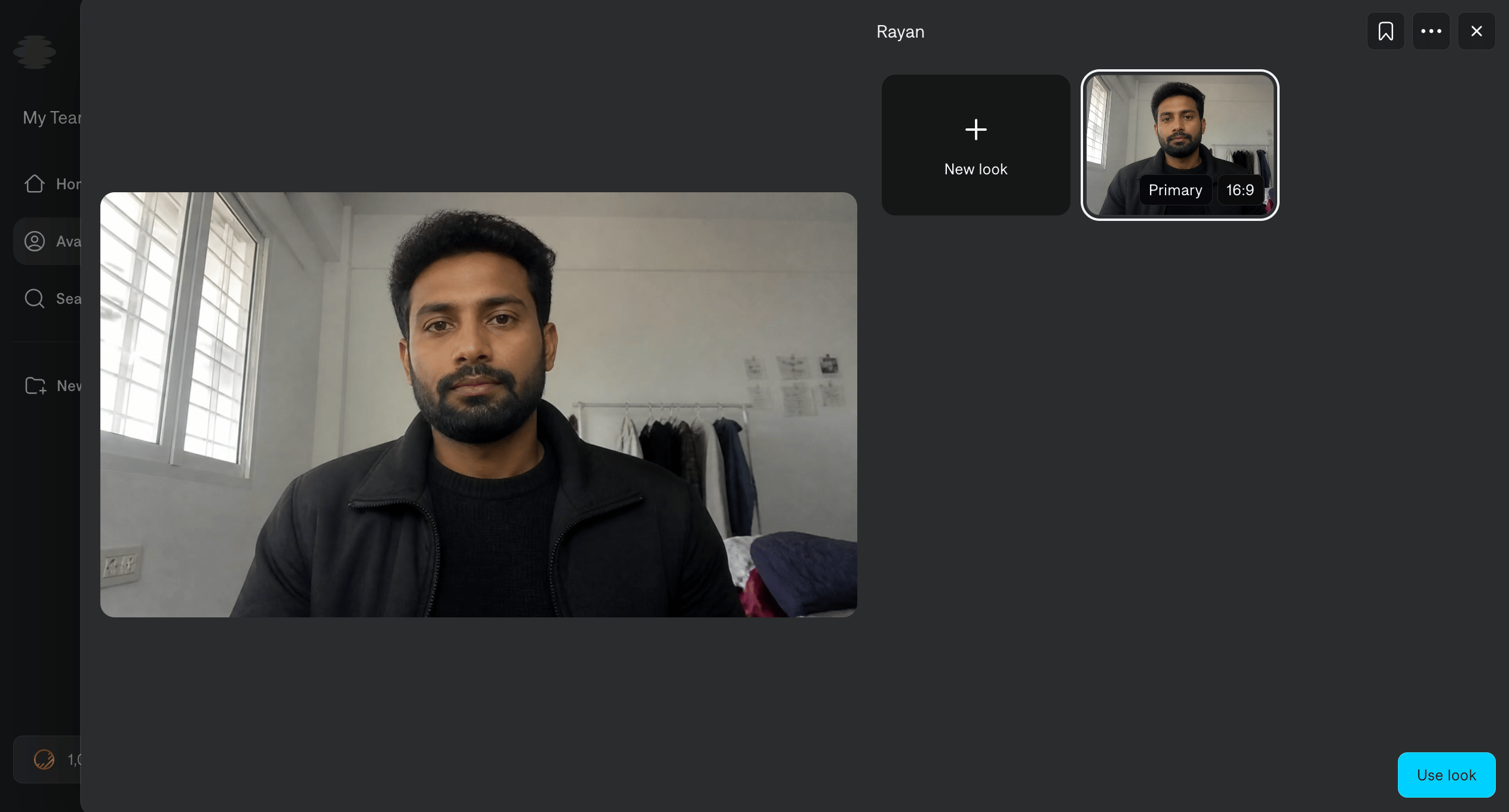 New look prompt and reference uploads for an actor