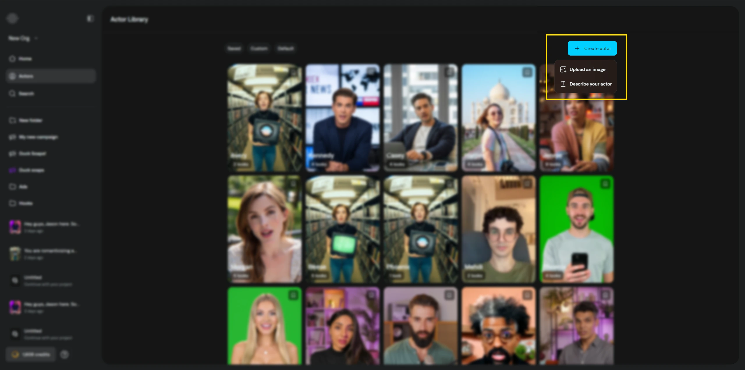 Zooming in on a reference image before actor generation