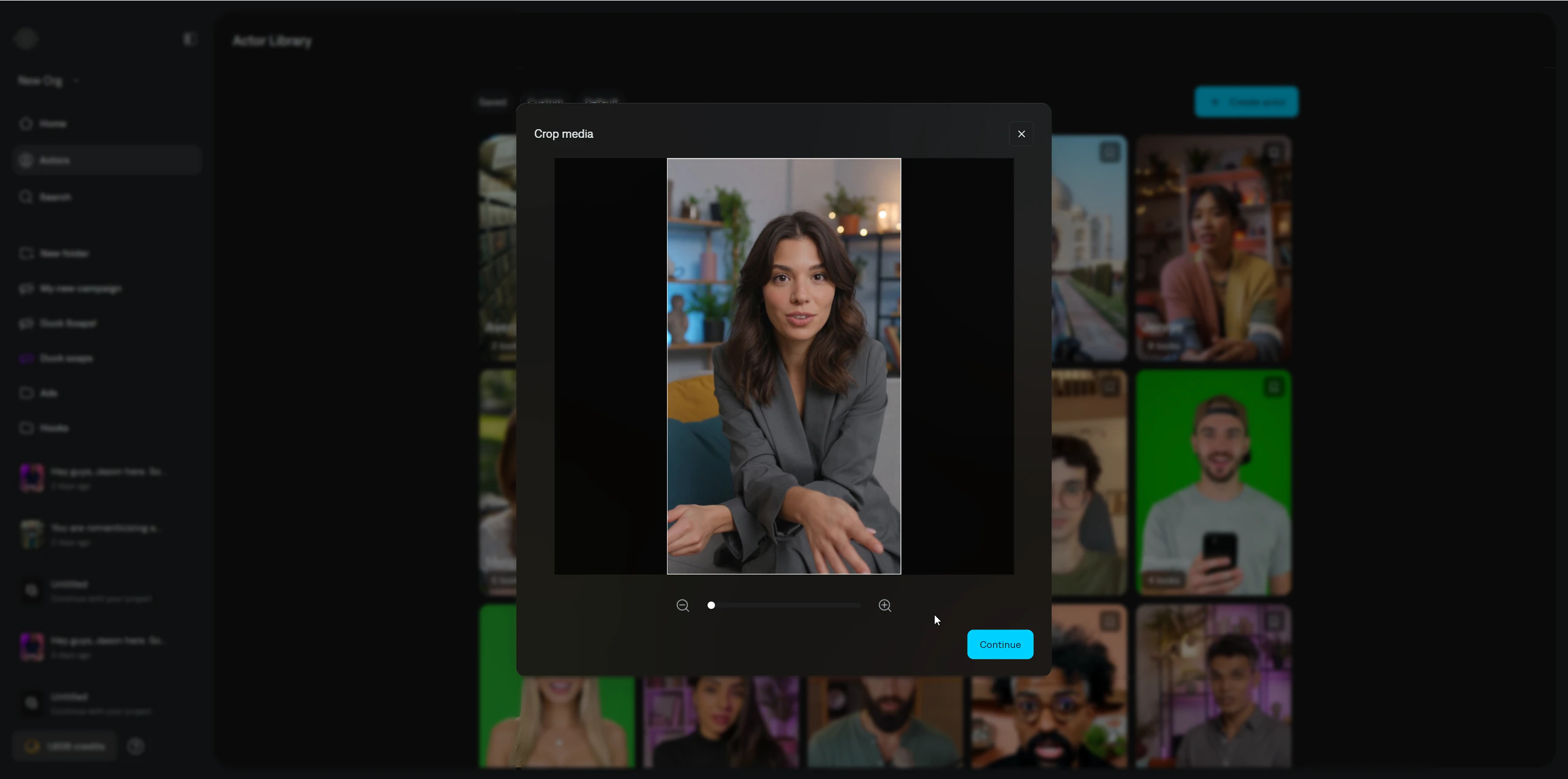 Sample looks generated for an actor from a reference image