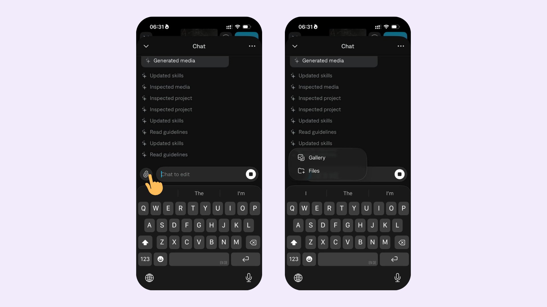 Chat-based editing