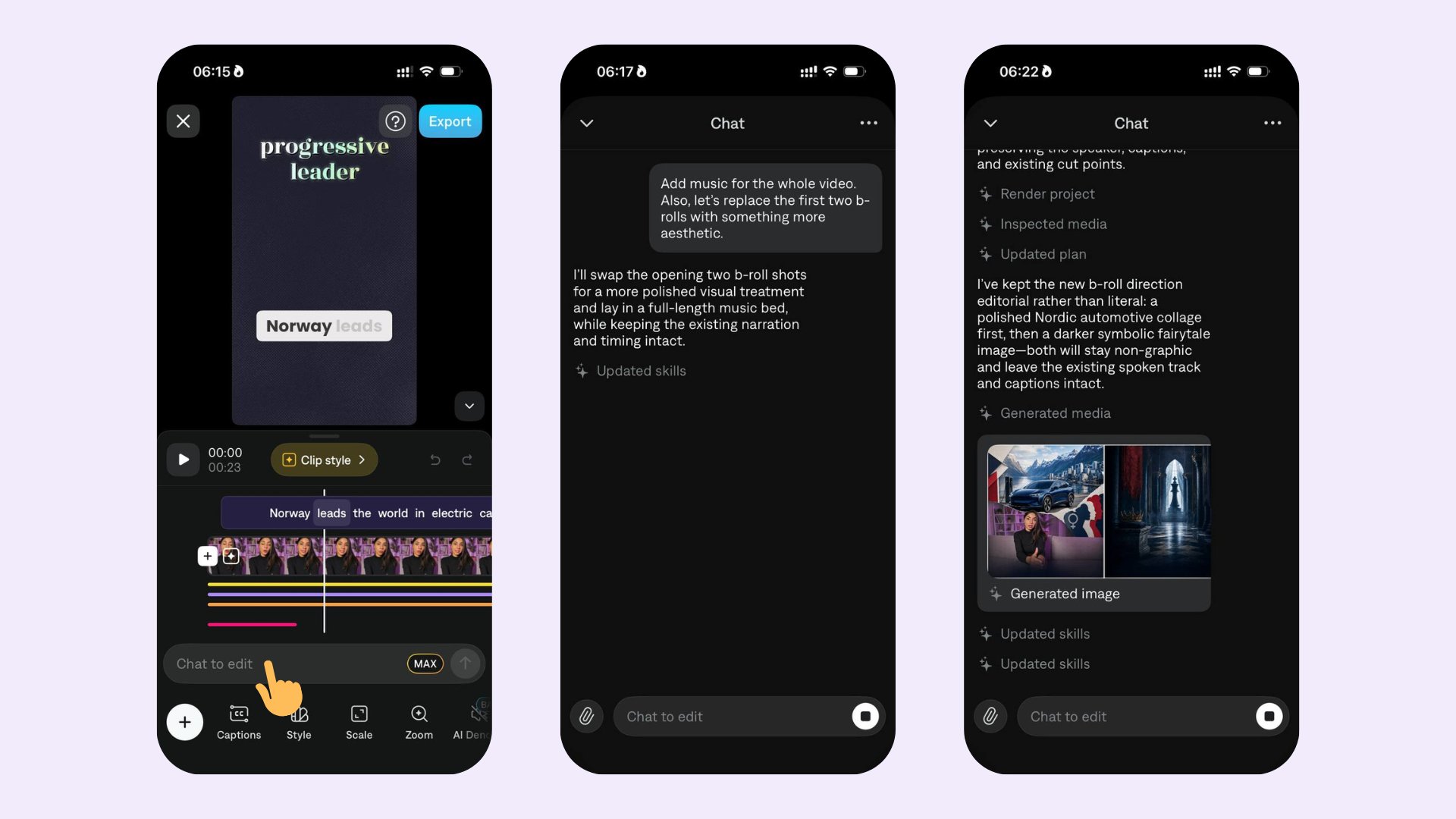 Chat-based editing