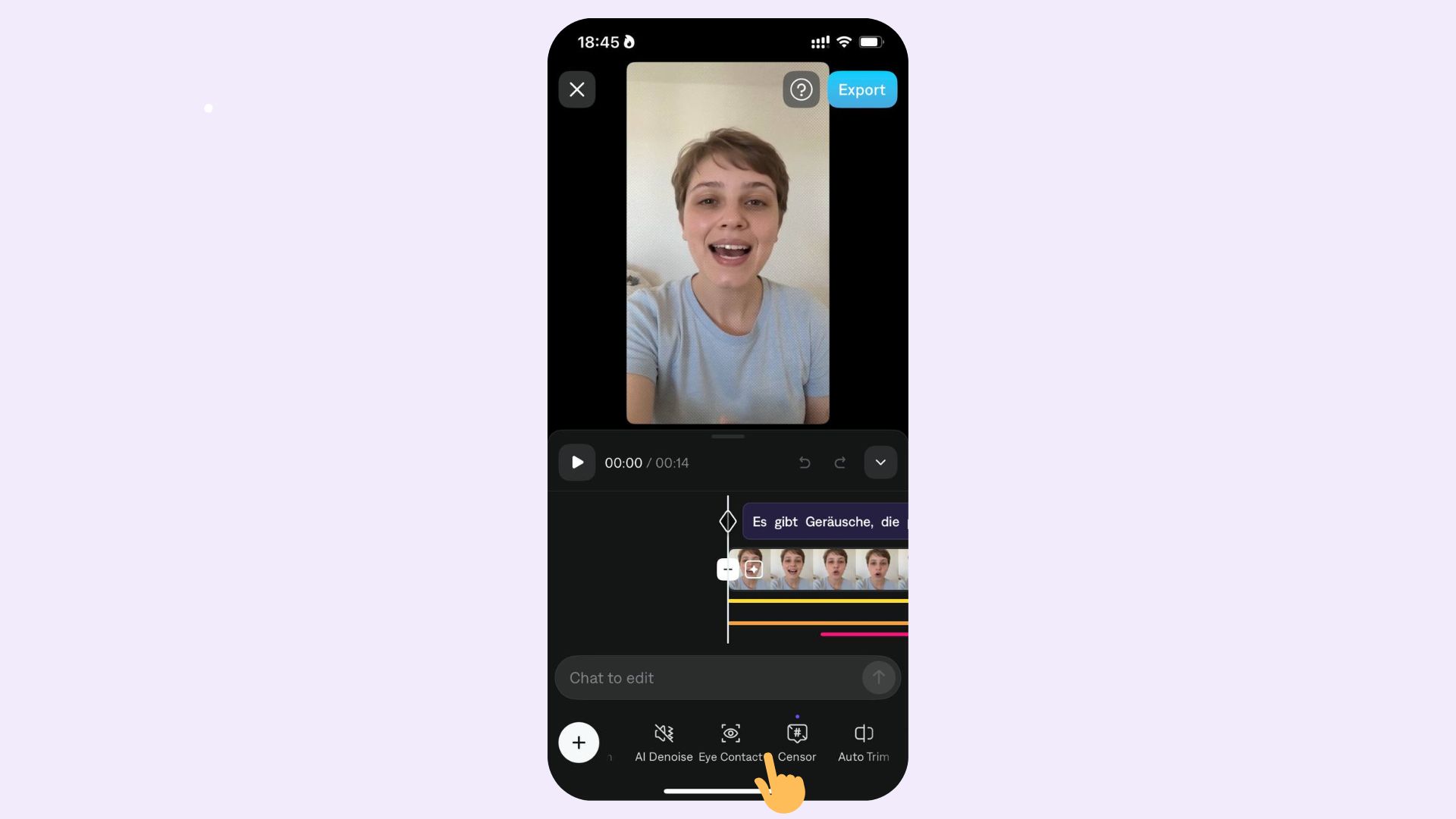 AI Eye Contact Adjustment for Videos - Captions Help Center