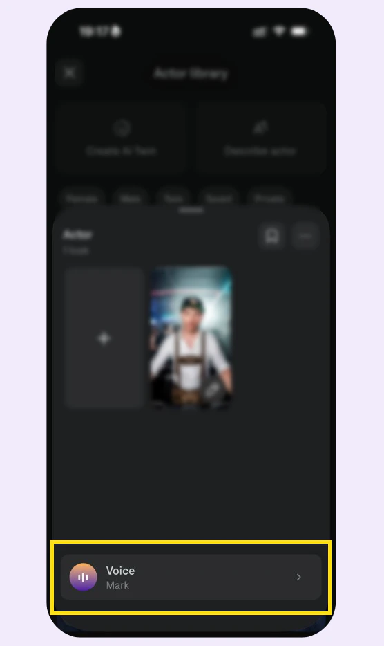 Changing the voice of an actor on iOS