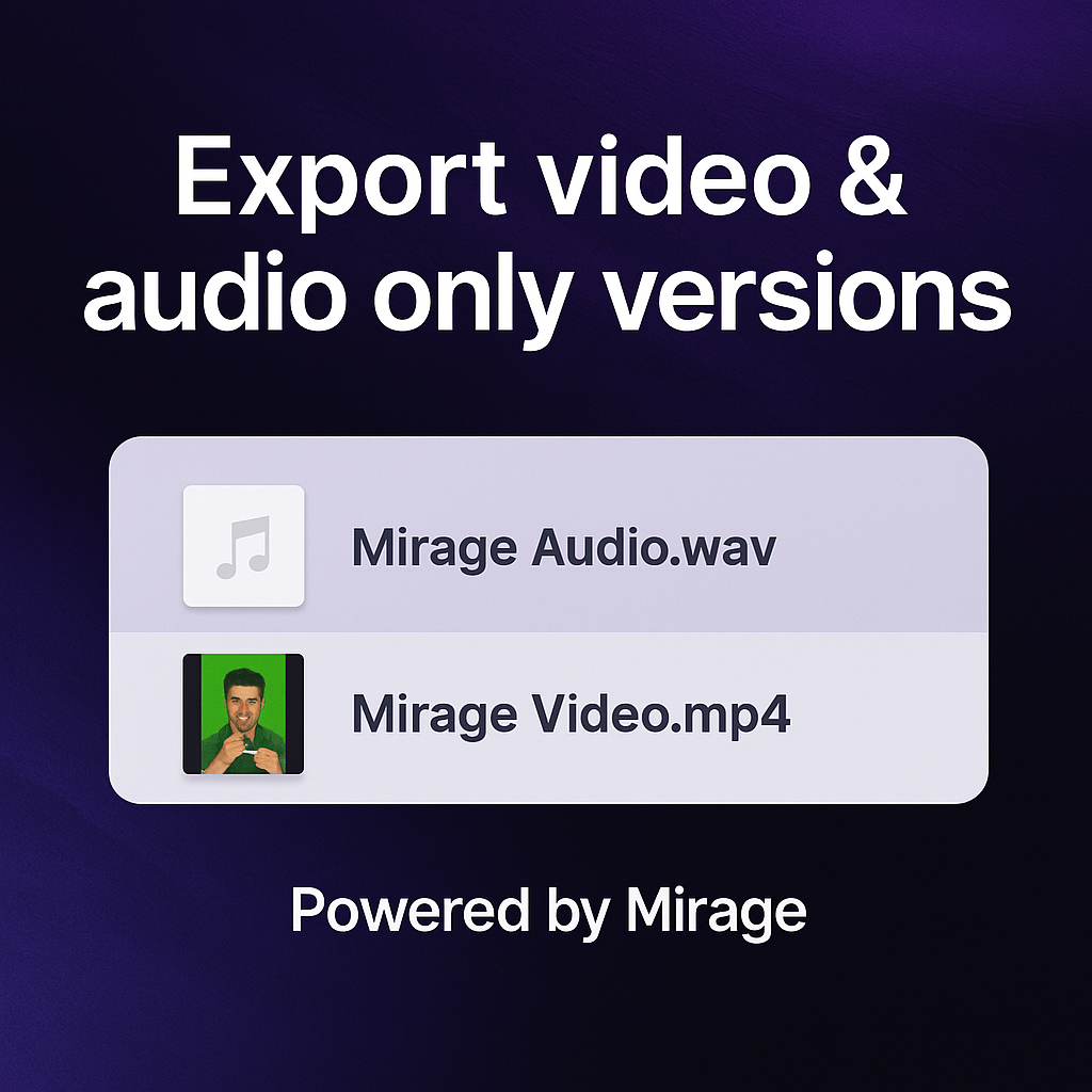Exportvideoandaudioonlymirage Pn