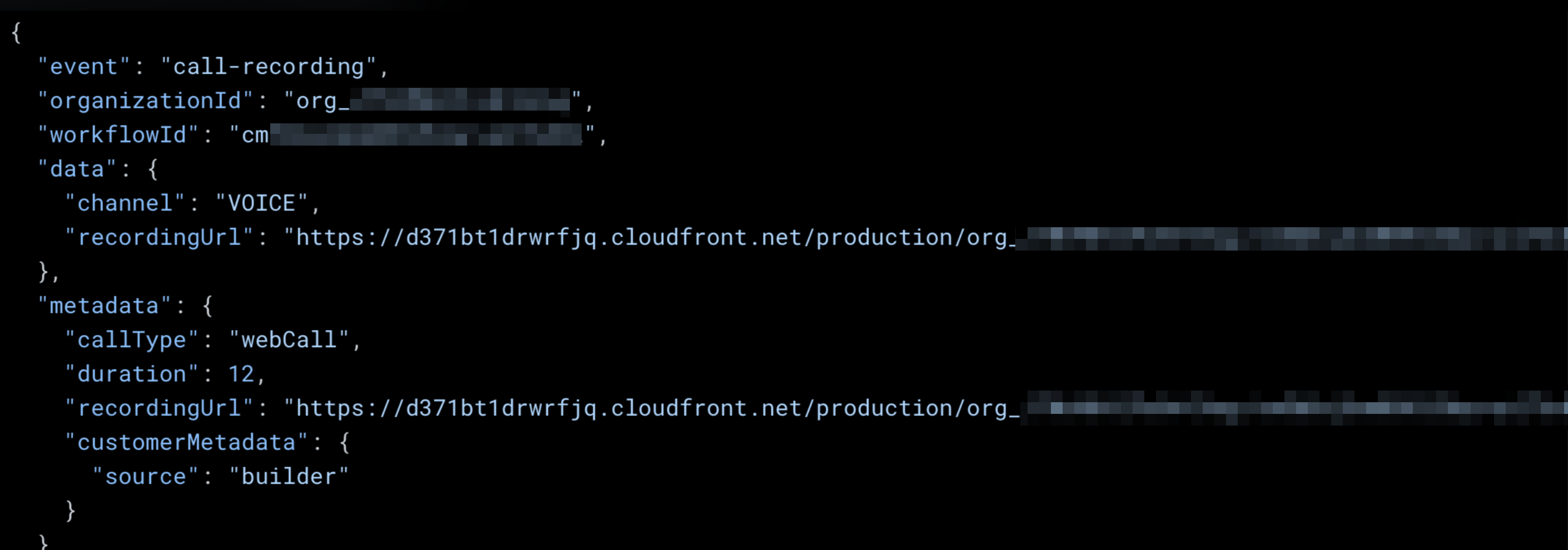 Webhook call-recording