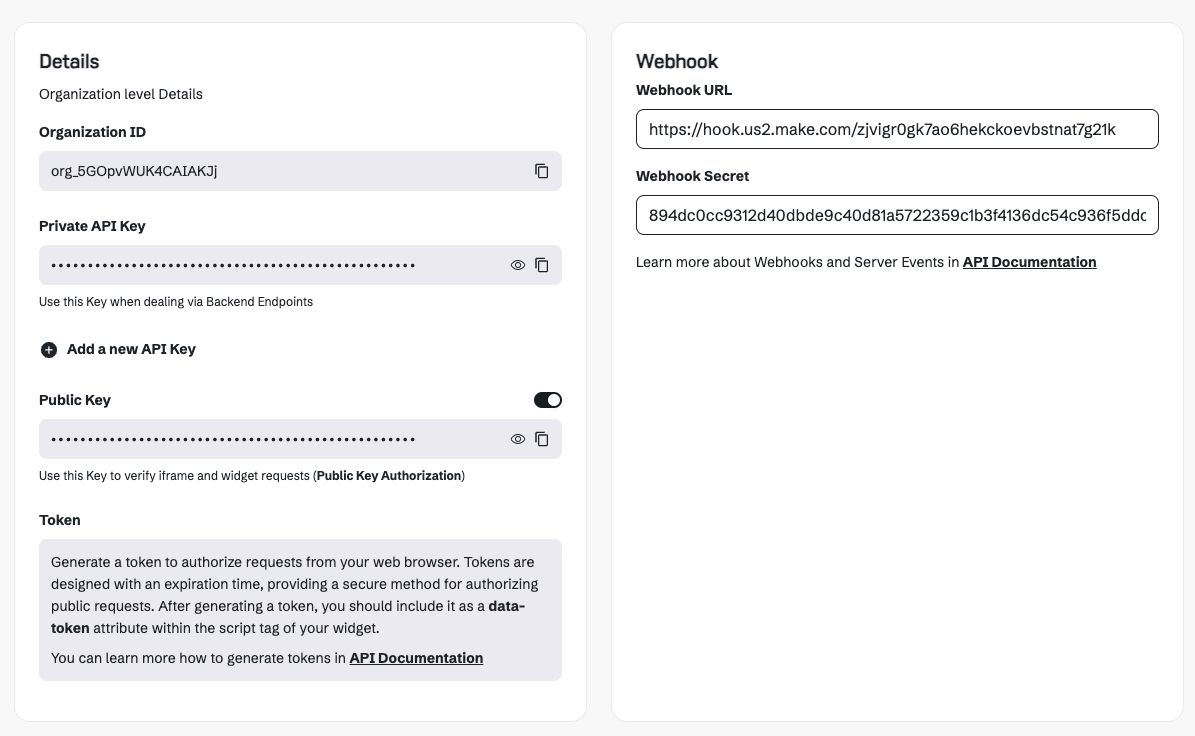 Webhook organization