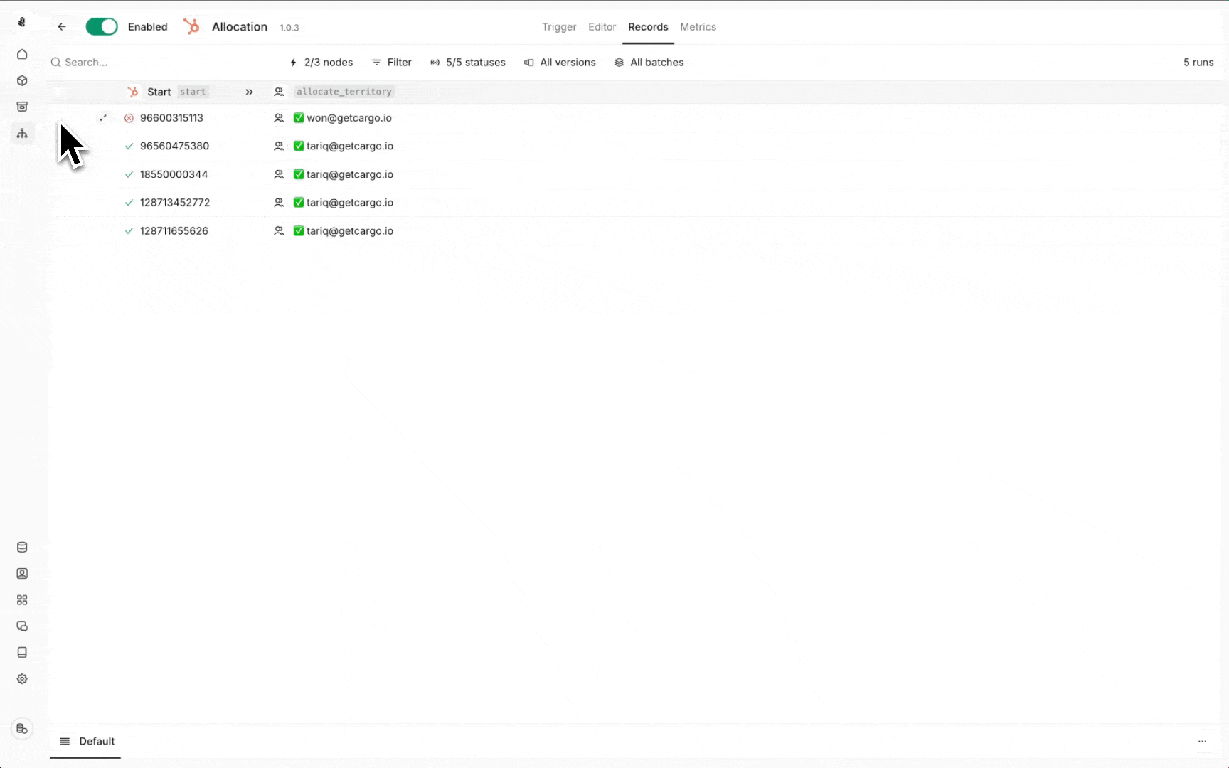 Re-running failed runs