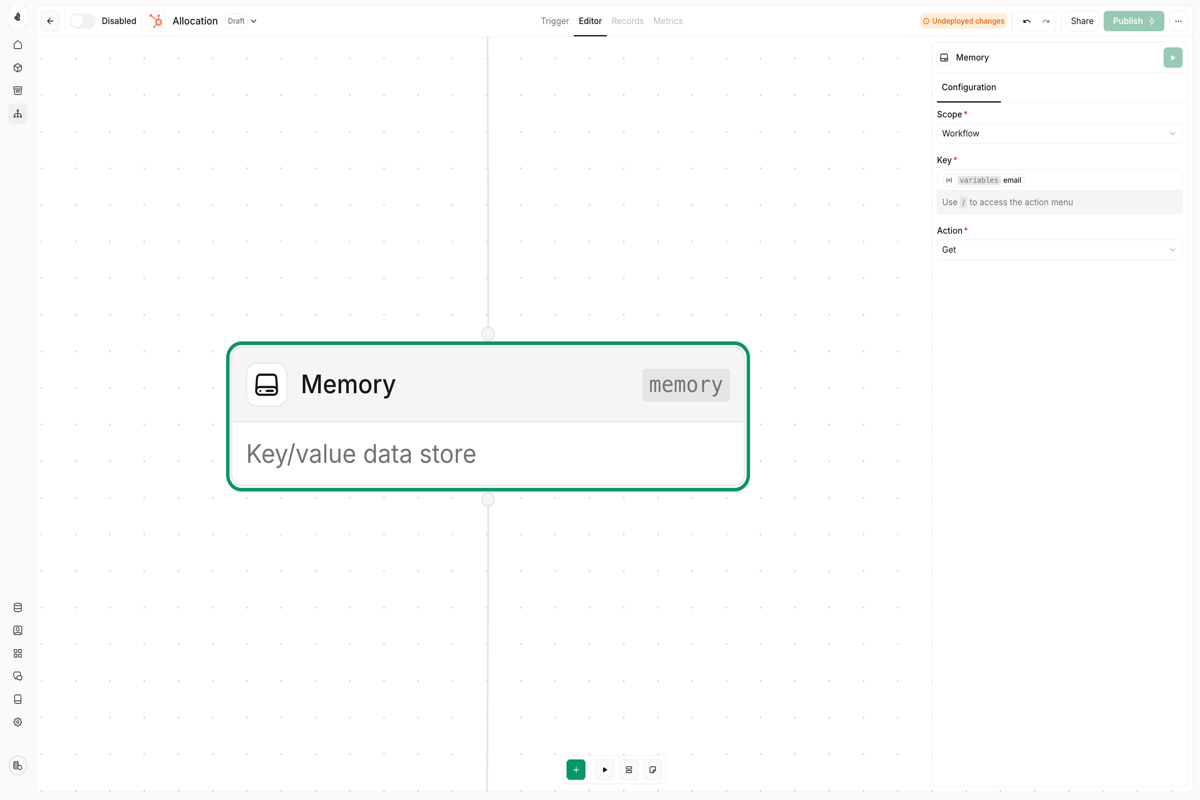 Use a memory node