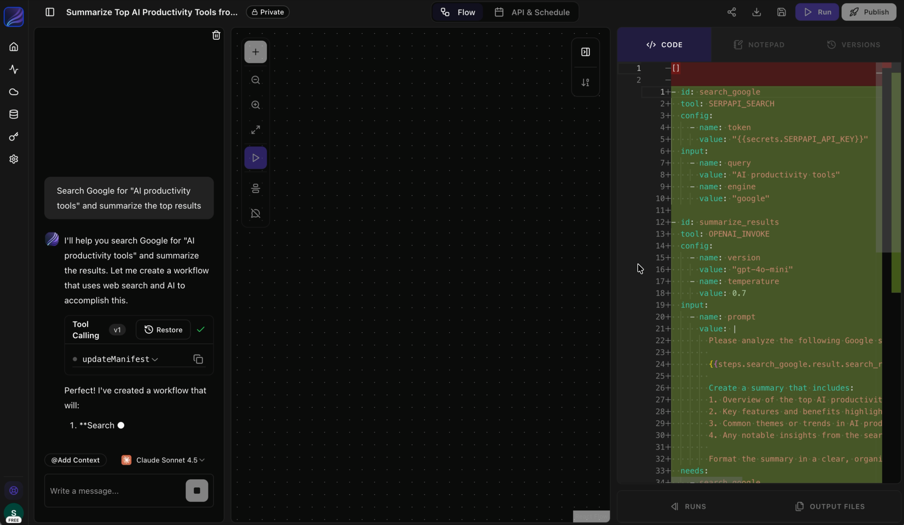 Flow generation in progress