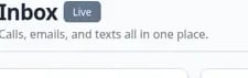 Inbox page header with the Live badge next to the Inbox title