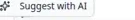 Inbox conversation header showing the Suggest with AI button with a sparkle icon above the message timeline