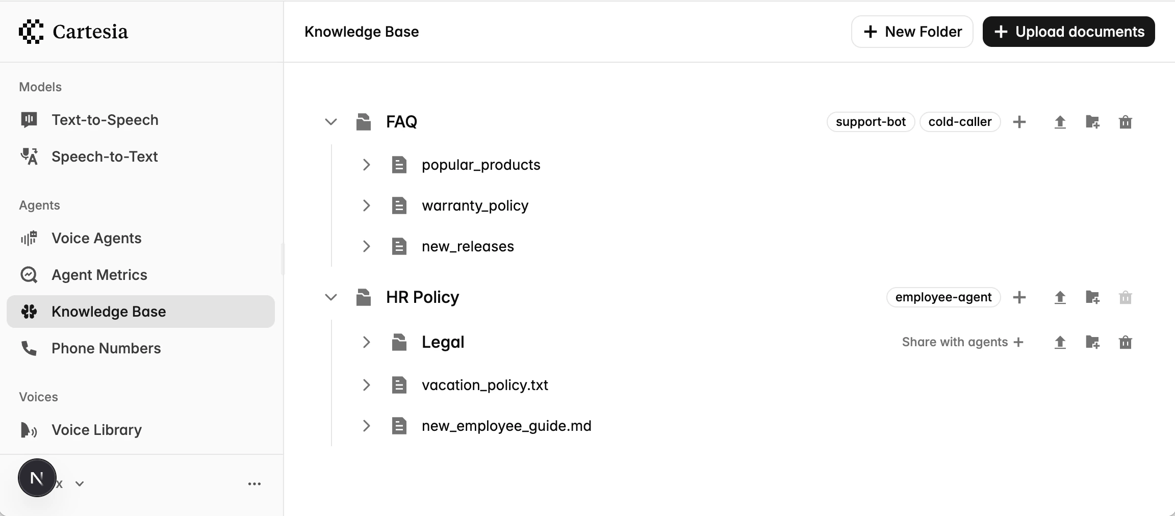 Knowledge Base in playground