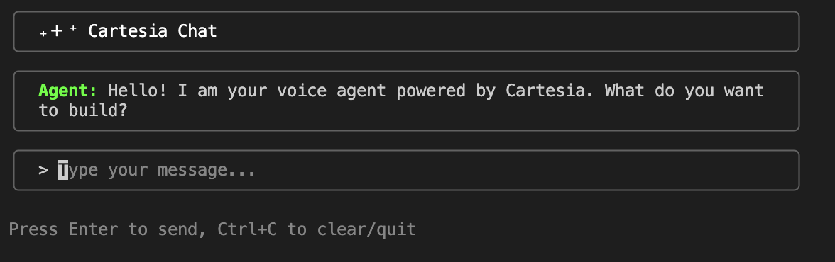 Chat with your agent.
