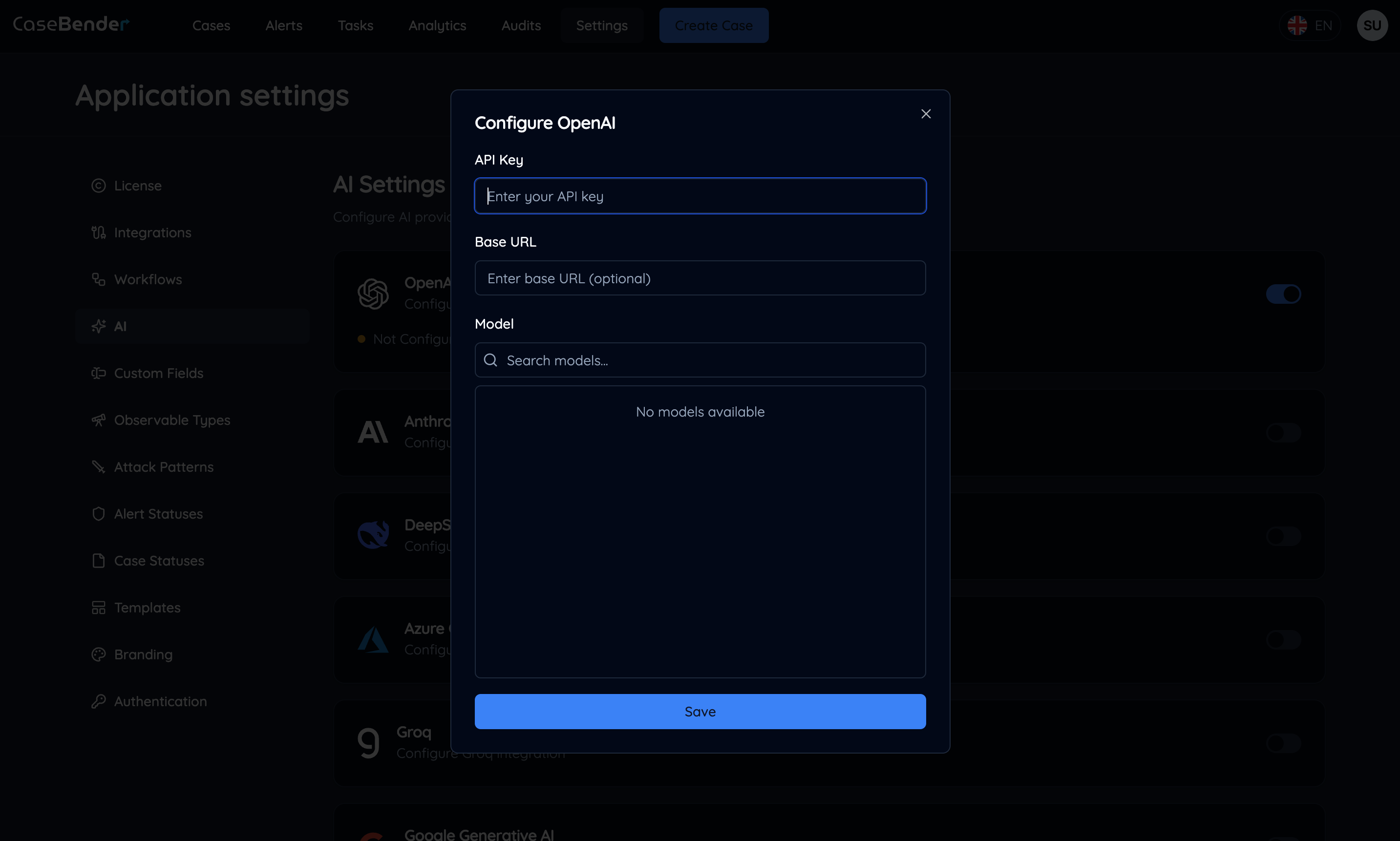 Enable AI Provider Dark