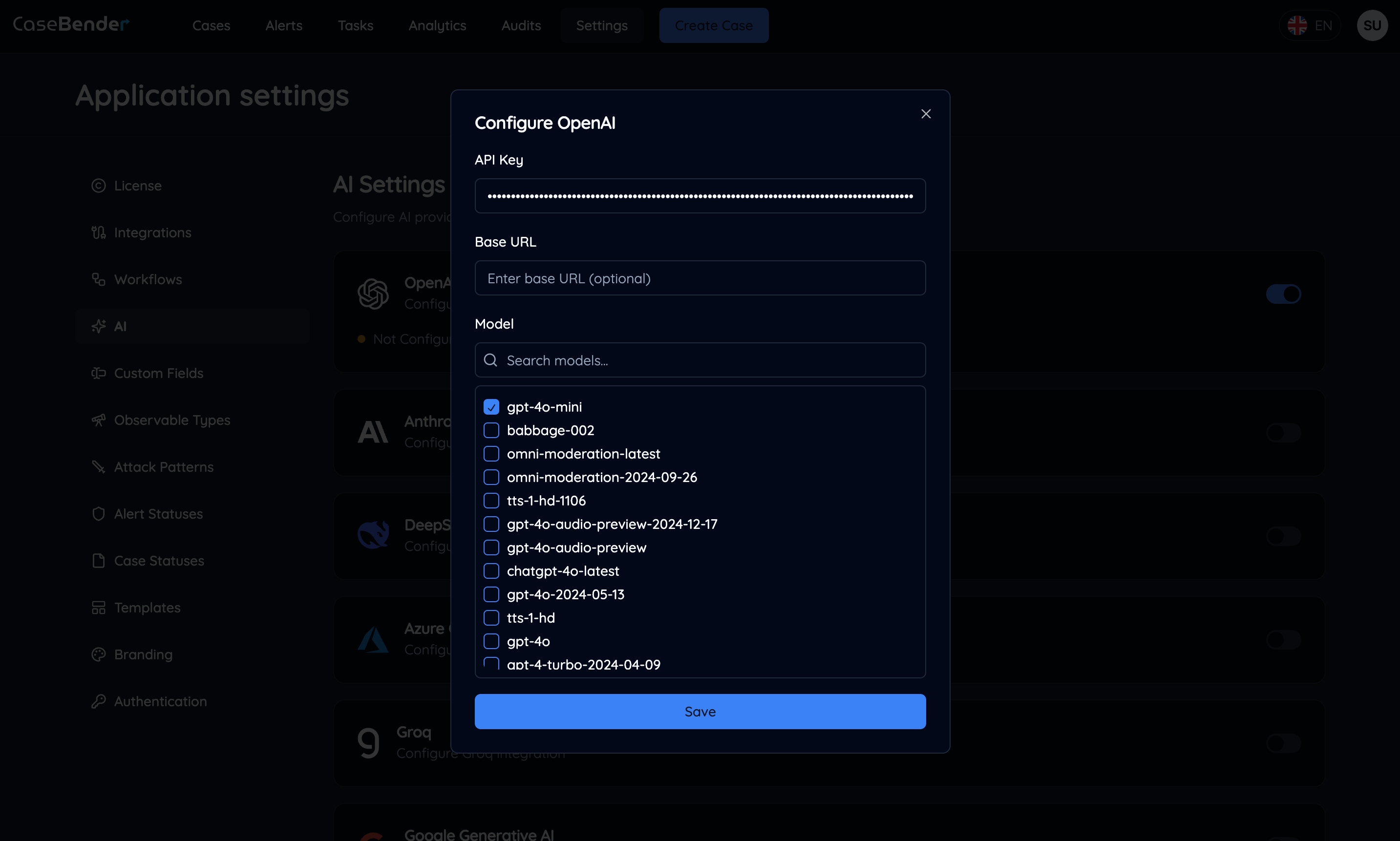 Model Selection Dark