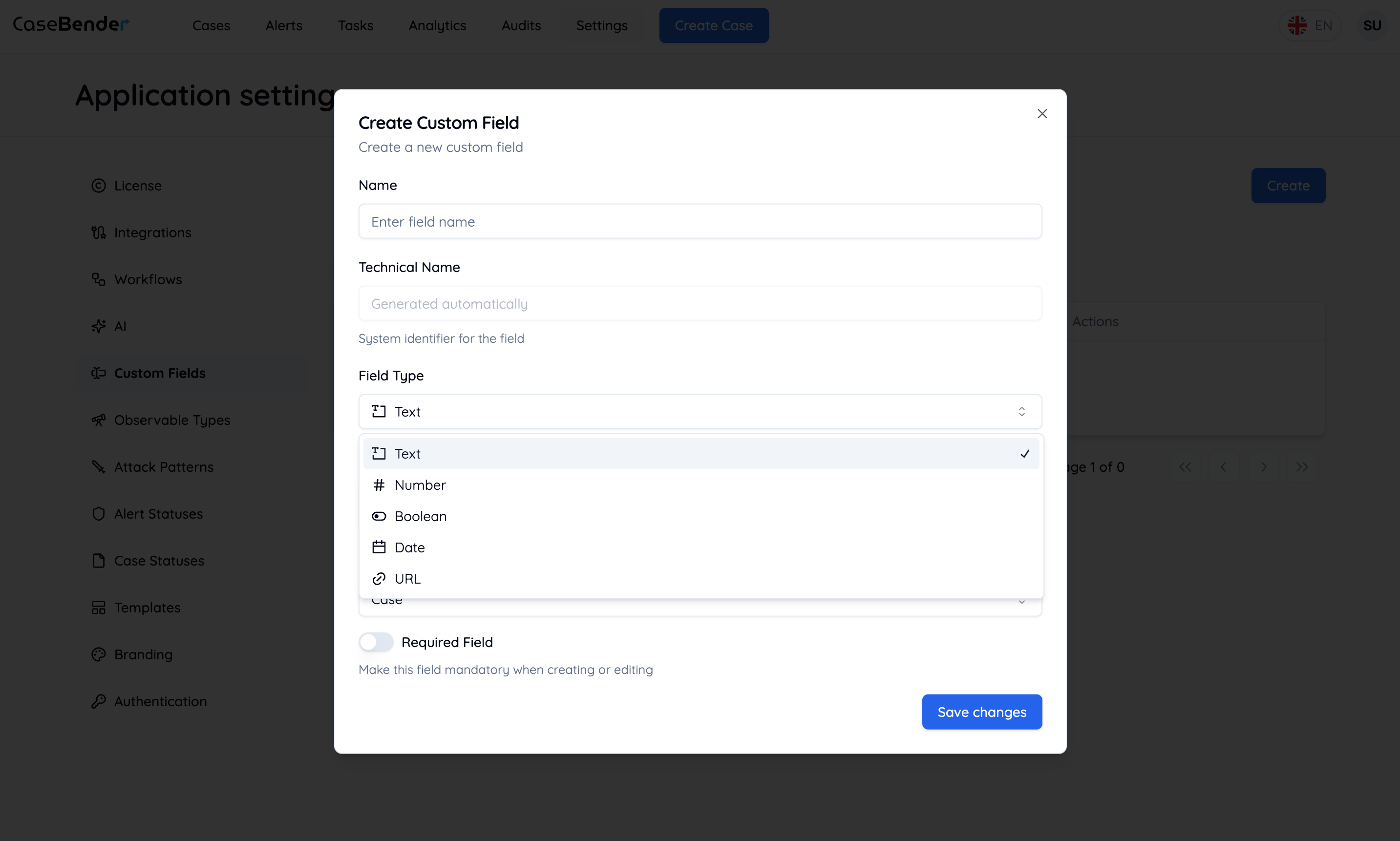 Field Types Selection Light
